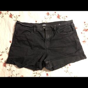 Black Jean Shorts